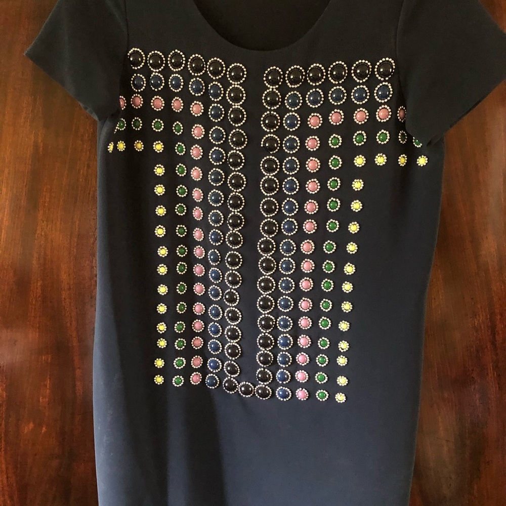 DVF silk dress with button beading detail
